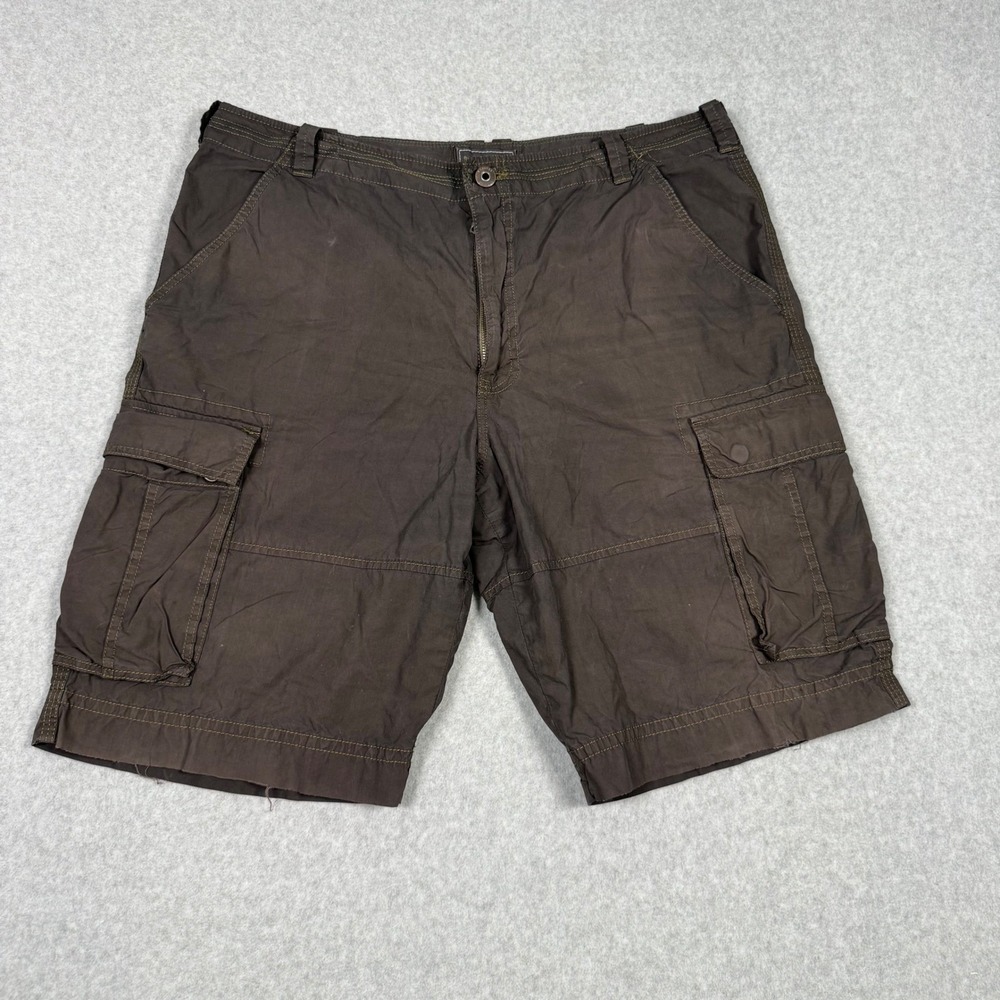 Express Vintage Y2K Mens Skater Grunge Cargo Shorts Brown Utility Size 36